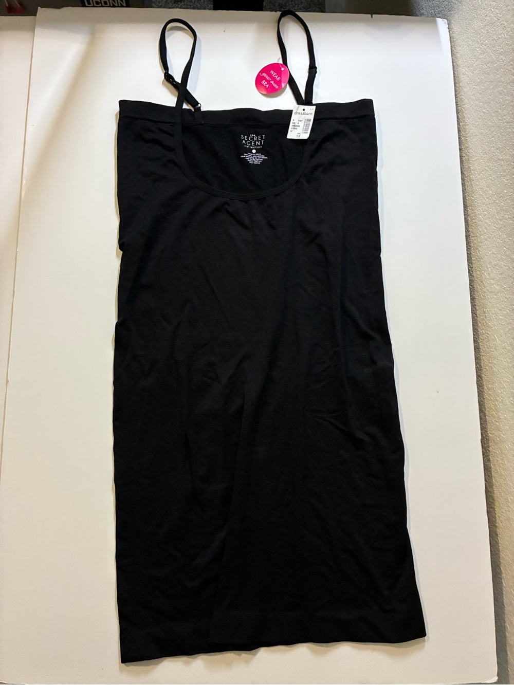 Dressbarn Secret Agent Collection Shapewear Slip Dress 1X NWT Wear Your Own Bra